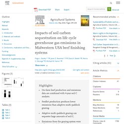 Impacts of soil carbon sequestration on life cycle greenhouse gas emissions in Midwestern USA beef finishing systems