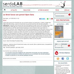 Le Brésil lance son portail Open Data