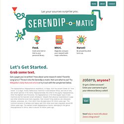 Serendip-o-matic: Let Your Sources Surprise You