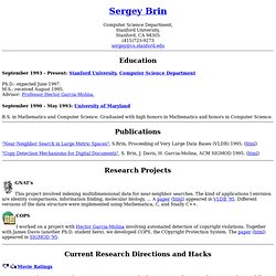 Sergey Brin ( 7-Jan-1996)