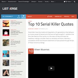 Top 10 Serial Killer Quotes
