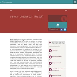 Series I - Chapter 22 - 'The Self'