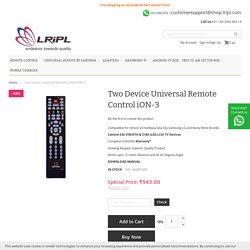 Buy Ion3 Series Compatible Two Device Black Remote in India - Shop.lripl.com