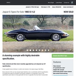 1965 E-Type Series 1 Roadster for sale // Eagle E-Types