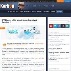 OVH lance Hubic, une sérieuse alternative à Dropbox ?
