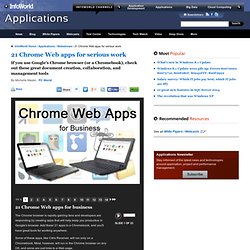 21 Chrome Web apps for serious work