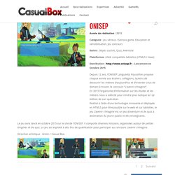 Serious Game éducatif : L'avenir s'imagine pour ONISEP - Casual Box Game Studio