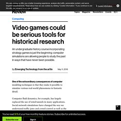 Video games could be serious tools for historical research