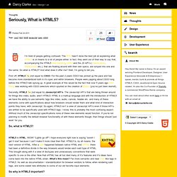 Seriously, What is HTML5?