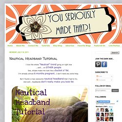 Nautical Headband Tutorial