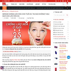 Serum chống lão hóa cho tuổi 25, tại sao lại không dùng?