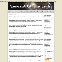 Servant Of The Light. - The Vatican.