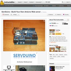 ServDuino - Build Your Own Arduino Web server