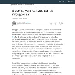 A quoi servent les livres sur les innovations ?