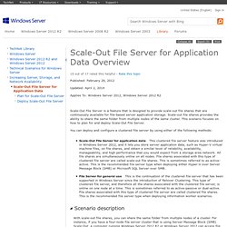 Scale-Out File Server for Application Data Overview