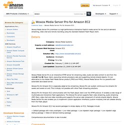 Wowza Media Server Pro for Amazon EC2 : Customer Apps