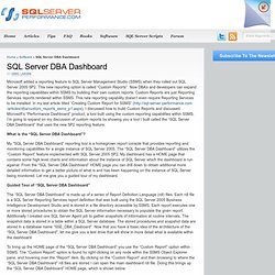 SQL Server DBA Dashboard