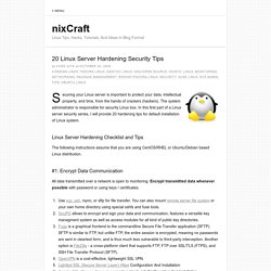 20 Linux Server Hardening Security Tips