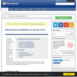 Samba Server installation on Ubuntu 15.10