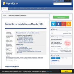 Samba Server Configuration in Ubuntu 14.04 LTS