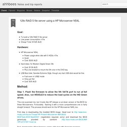12tb RAID 5 file server using a HP Microserver N54L