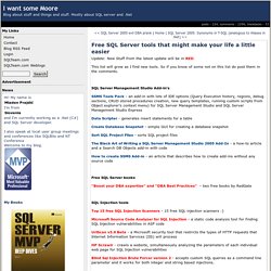 Free SQL Server tools that might make your life a little easier