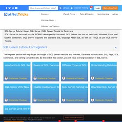 SQL Server Tutorial for Beginners