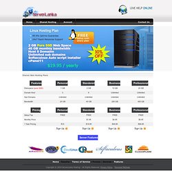 ServerLanka.com - Shared Web hosting