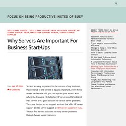 Why Servers Are Important For Business Start-Ups