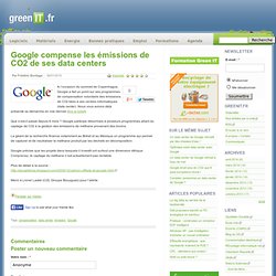 serveur &rsaquo; Google compense les émissions de CO2 de ses dat