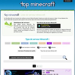 Serveur Minecraft multijoueur sur Top Minecraft