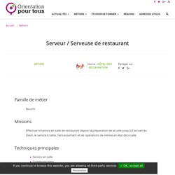 Serveur / Serveuse de restaurant