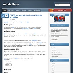 TUTO serveur de mail sous Ubuntu (postfix)