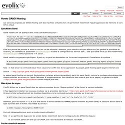 ServeurGANDI - Infogerance Evolix - Trac