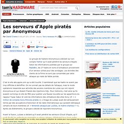 Les serveurs d'Apple piratés par Anonymous