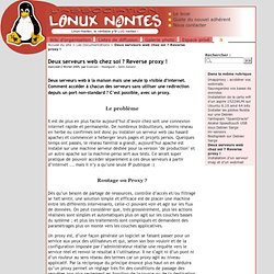 Deux serveurs web chez soi ? Reverse proxy ! - Linux-Nantes