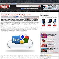 Le service Box.net accueille Google Documents