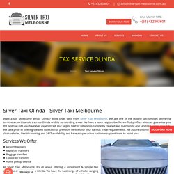 Taxi Service Olinda, Taxi to Airport - Silver Taxi Melbourne