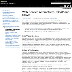 Web Service Alternatives: SOAP and OData