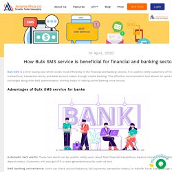How Bulk SMS service is beneficial for financial and banking sectors?