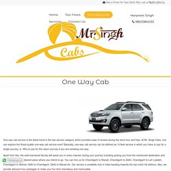 One Way Taxi Service Delhi To Chandigarh
