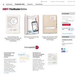 ABBYY FineReader Online OCR en ligne – conversion de documents numérisés en formats modifiables
