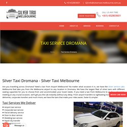 Taxi Service Dromana, Taxi to Airport - Silver Taxi Melbourne