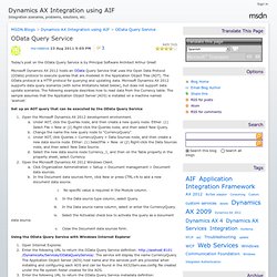 OData Query Service - Dynamics AX Integration using AIF