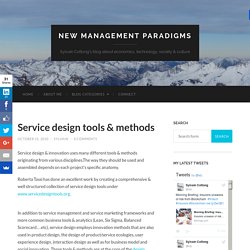 Service design tools & methods - New management paradigms
