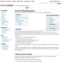 Service Catalog Management