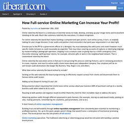 How Full-service Online Marketing Can Increase Your Profit!