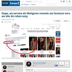 Oups, un service de Matignon renvoie ses lecteurs vers un site de robes sexy