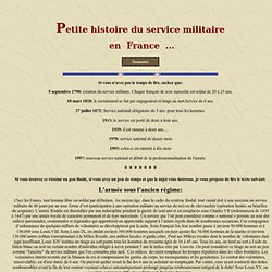 histoire du service militaire en France