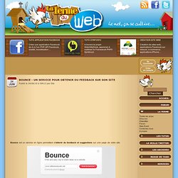 Bounce, Feedback de pages web